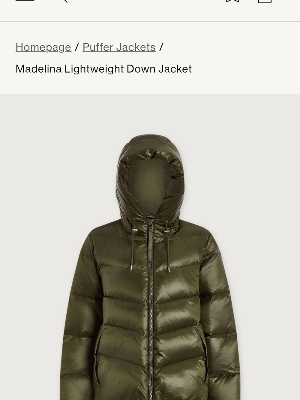 Varley Madelina Hooded Puffer Jacket - Olive